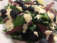 kale beet and blueberry